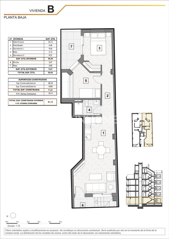 Apartment à Guardamar del Segura, Alicante, Espagne 3 chambres, 68 m2 No. 198070