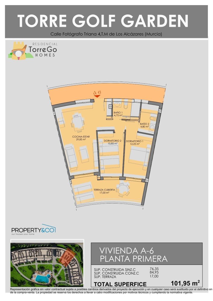 Apartment in Los Alcazares, Murcia, Spain 2 bedrooms, 75 sq.m. No. 197275