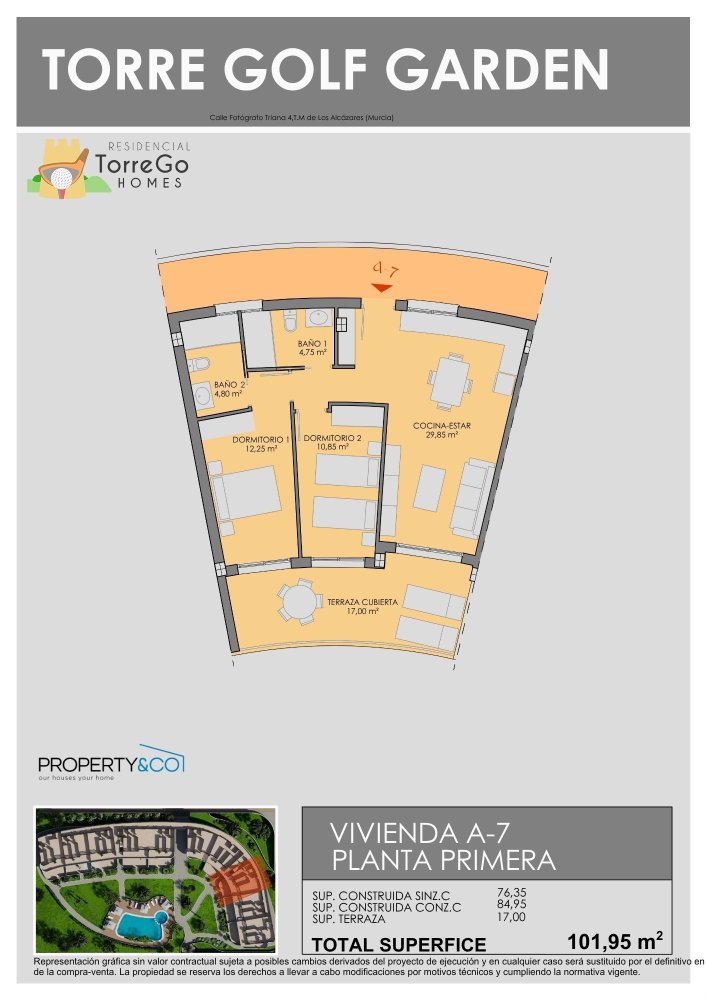 Apartment in Los Alcazares, Murcia, Spain 2 bedrooms, 75 sq.m. No. 197275
