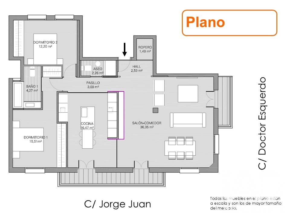 Apartment in Madrid, Spain 2 bedrooms, 122 sq.m. No. 197721