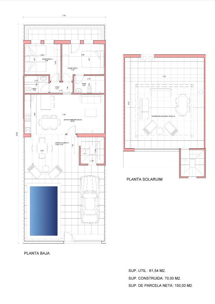 Townhouse à Fuente Alamo, Murcia, Espagne 2 chambres, 70 m2 No. 199966