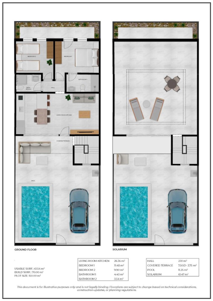 Townhouse à Fuente Alamo, Murcia, Espagne 2 chambres, 70 m2 No. 199966