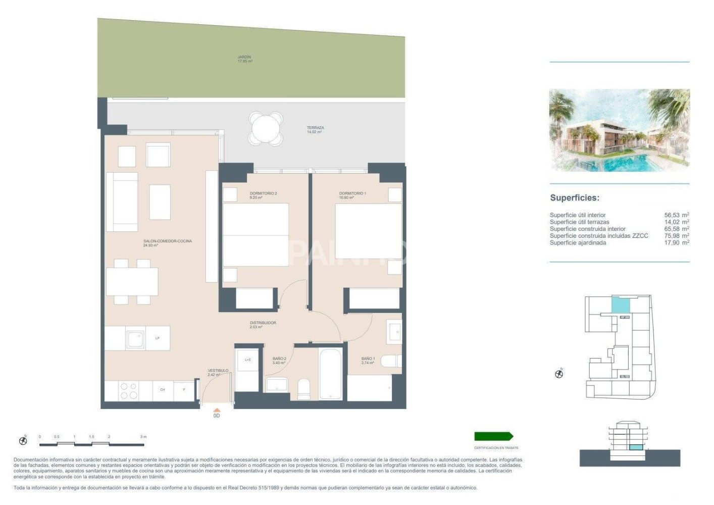Apartment à Javea, Alicante, Espagne 2 chambres, 63 m2 No. 197130