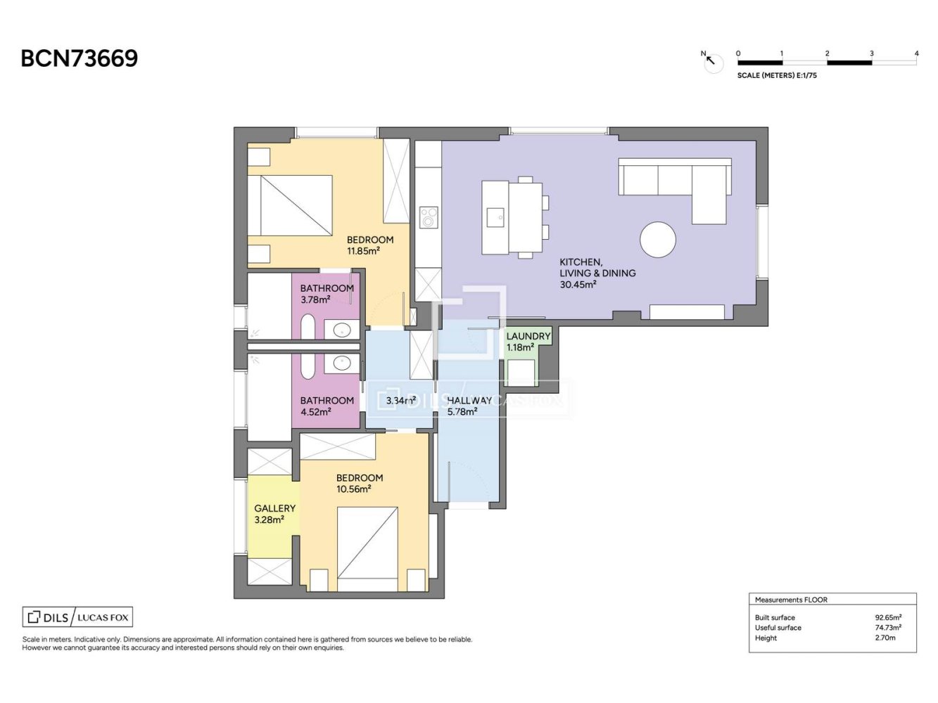 Apartamento en Barcelona, España 2 dormitorios, 92 m2 No. 199991