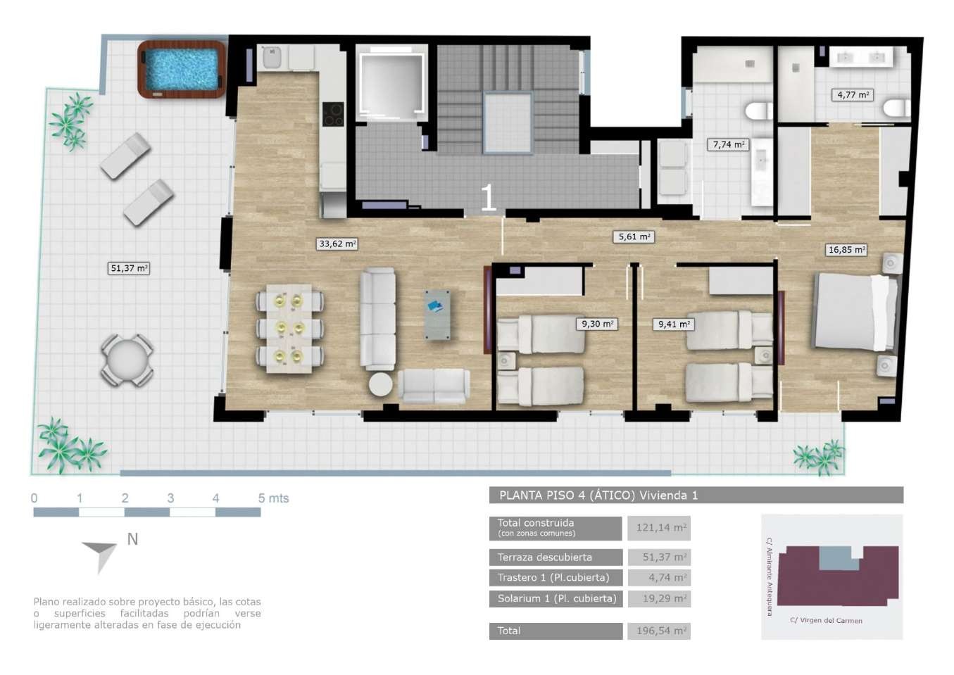 Wohnung in Alicante, Spanien 3 Schlafzimmer, 121 m2 Nr. 199192