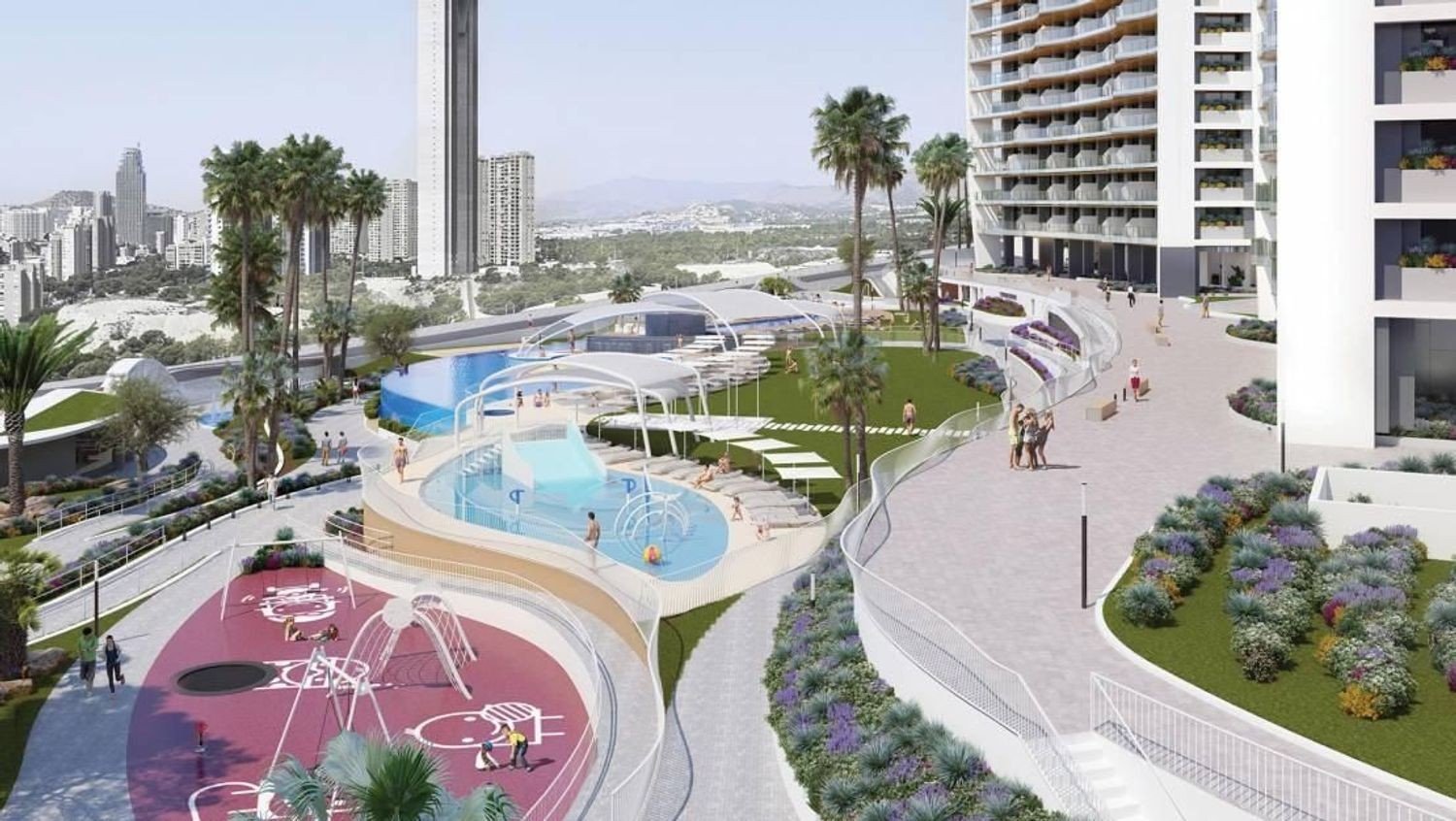 Apartamento en Benidorm, Alicante, España 2 dormitorios, 110 m2 No. 197954