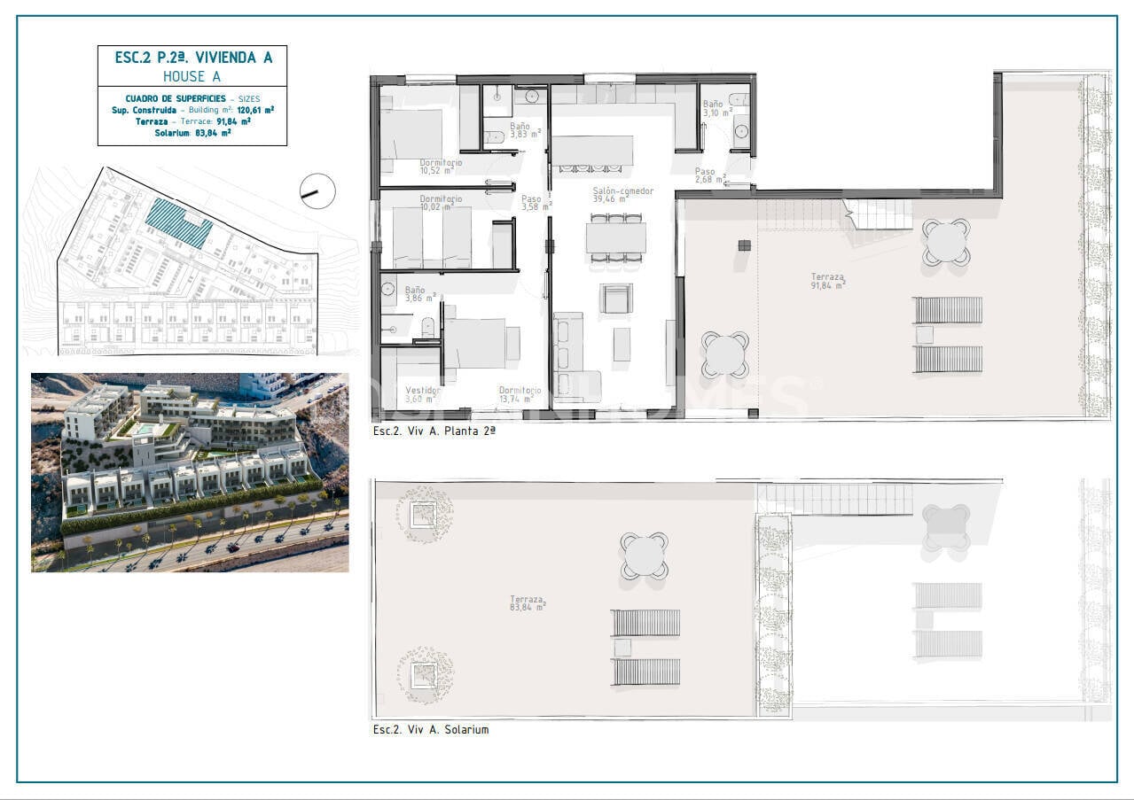 Kattohuoneisto Aguilas, Murcia, Espanja 2 makuuhuonetta, 78 m2 No. 121086