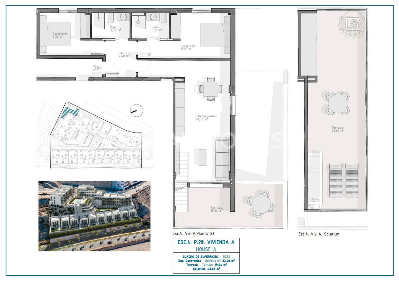 Kattohuoneisto Aguilas, Murcia, Espanja 2 makuuhuonetta, 78 m2 No. 121086