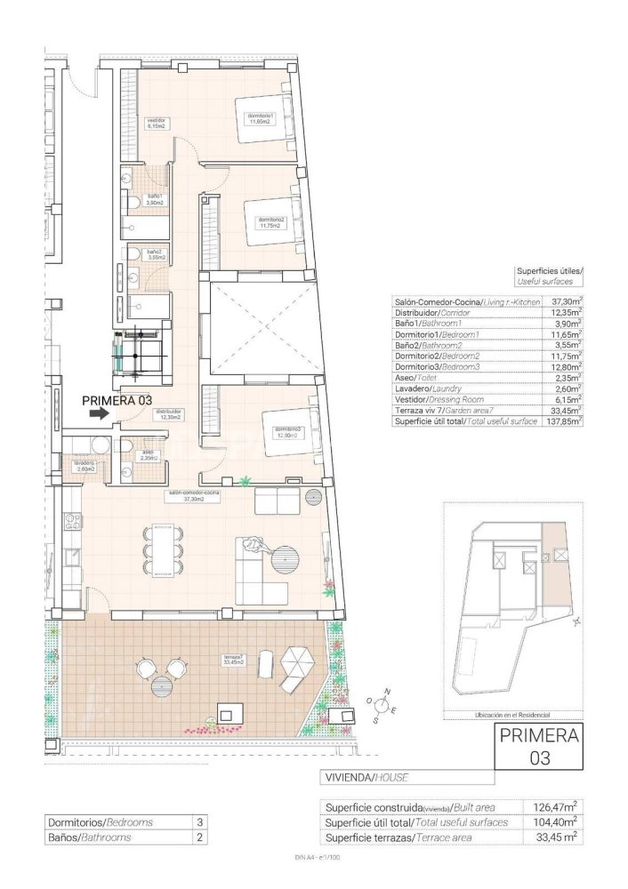 Apartament w Alicante, Hiszpania 2 sypialnie, 83 mkw. nr 120649
