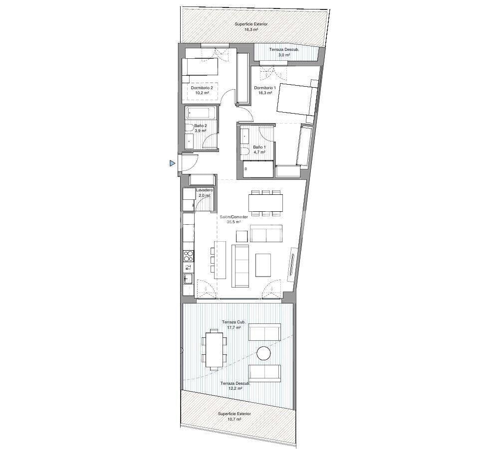 Penthouse in Torremolinos, Malaga, Spain 2 bedrooms, 77 sq.m. No. 164835
