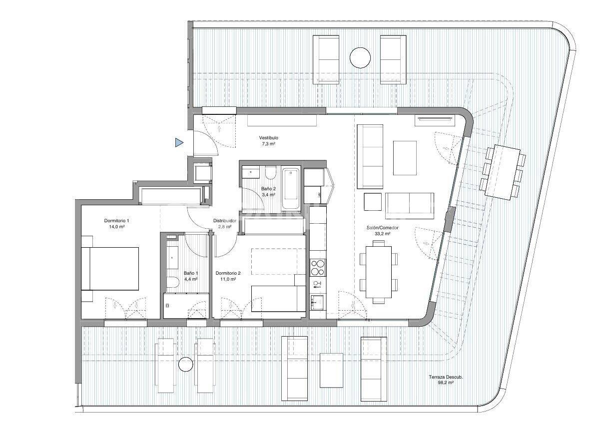 Penthouse in Torremolinos, Malaga, Spain 2 bedrooms, 77 sq.m. No. 164835