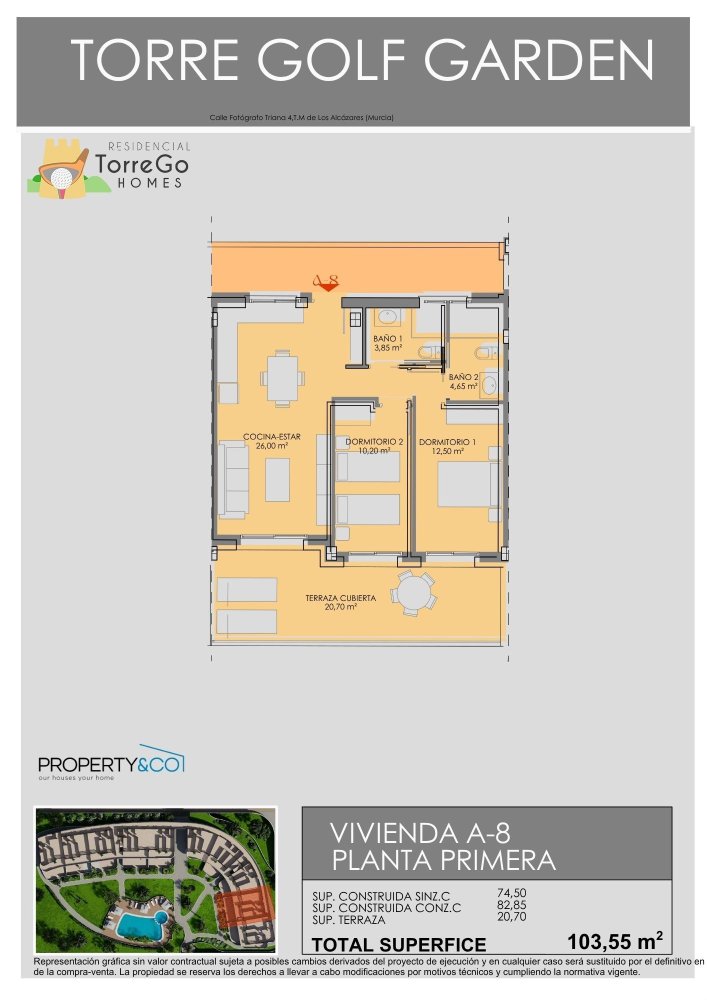 Huoneisto Los Alcazares, Murcia, Espanja 3 makuuhuonetta, 86 m2 No. 197276