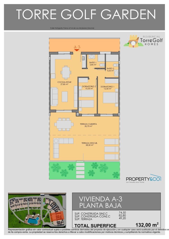 Huoneisto Los Alcazares, Murcia, Espanja 3 makuuhuonetta, 86 m2 No. 197276