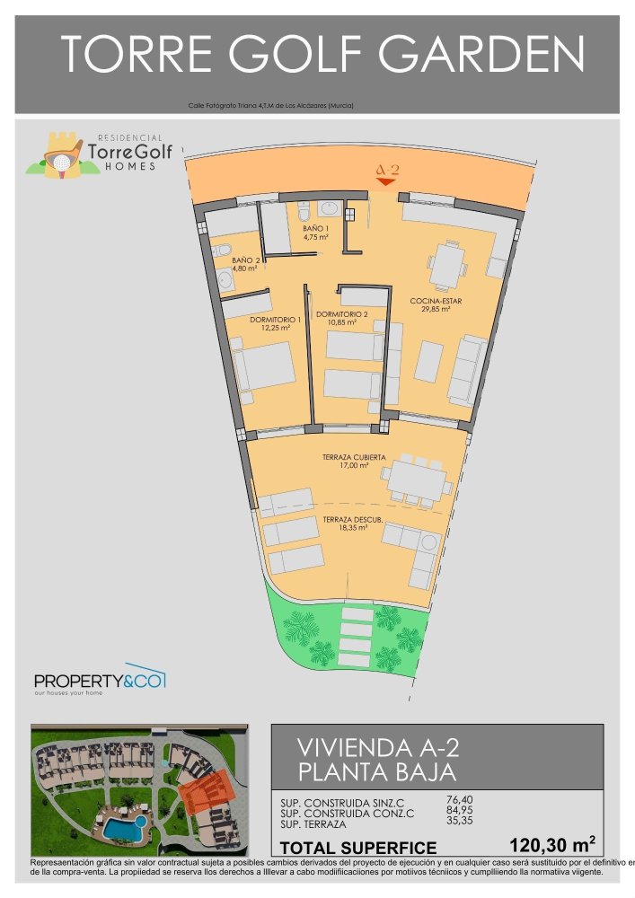 Huoneisto Los Alcazares, Murcia, Espanja 3 makuuhuonetta, 86 m2 No. 197276