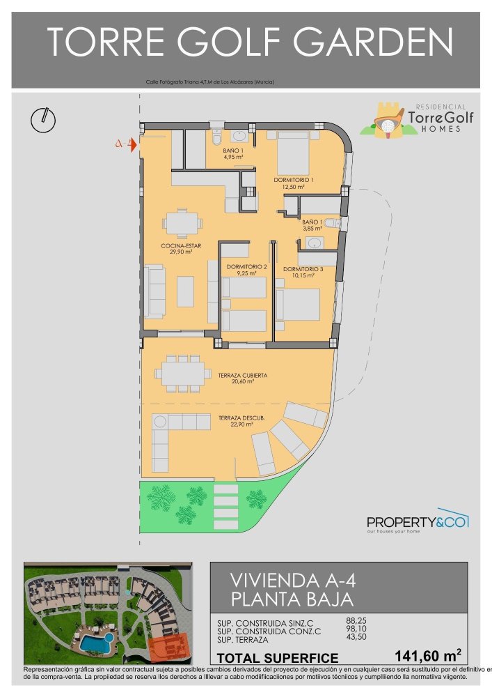Huoneisto Los Alcazares, Murcia, Espanja 3 makuuhuonetta, 86 m2 No. 197276