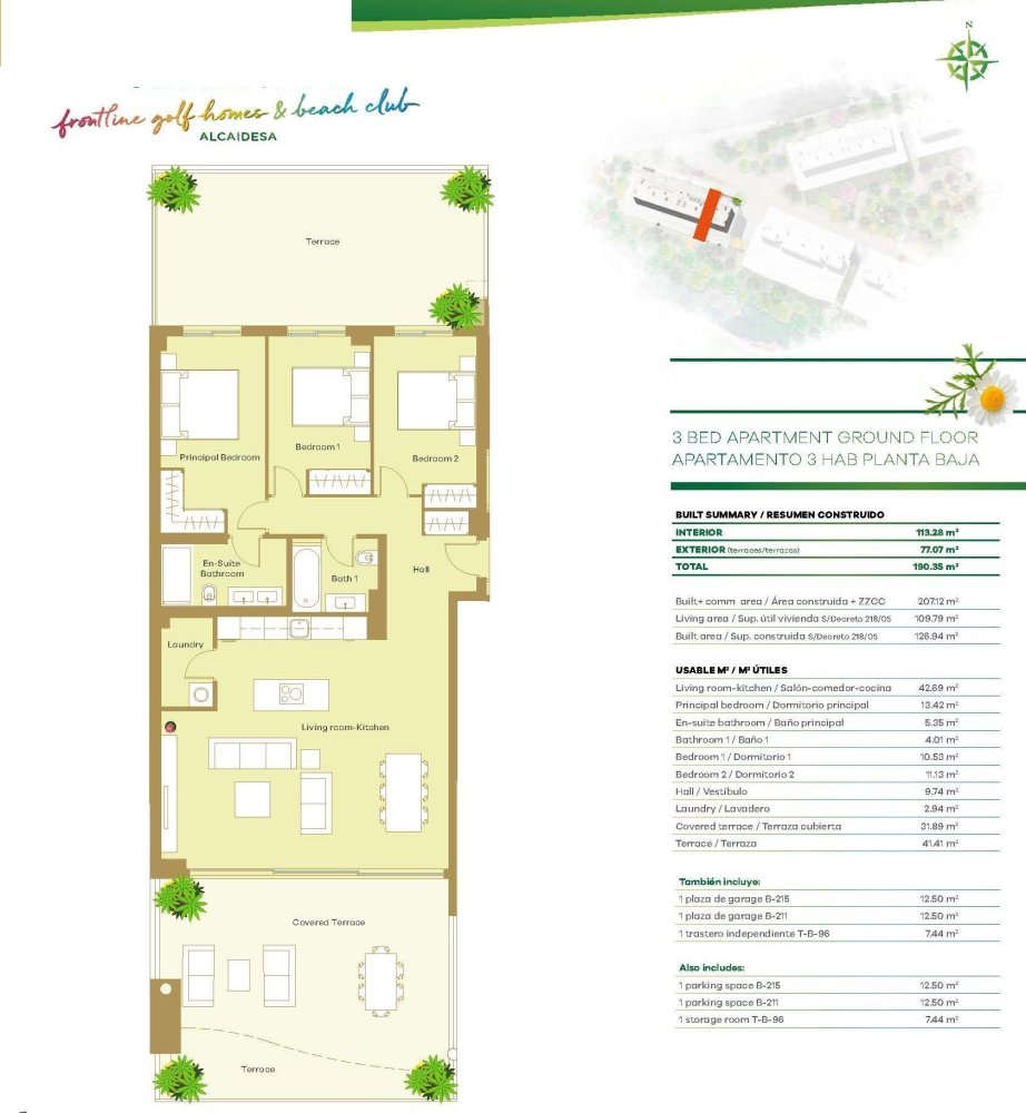 Dzīvoklis San Roque, Cadiz, Spānijā 3 istabas, 130 m2 Nr. 199770