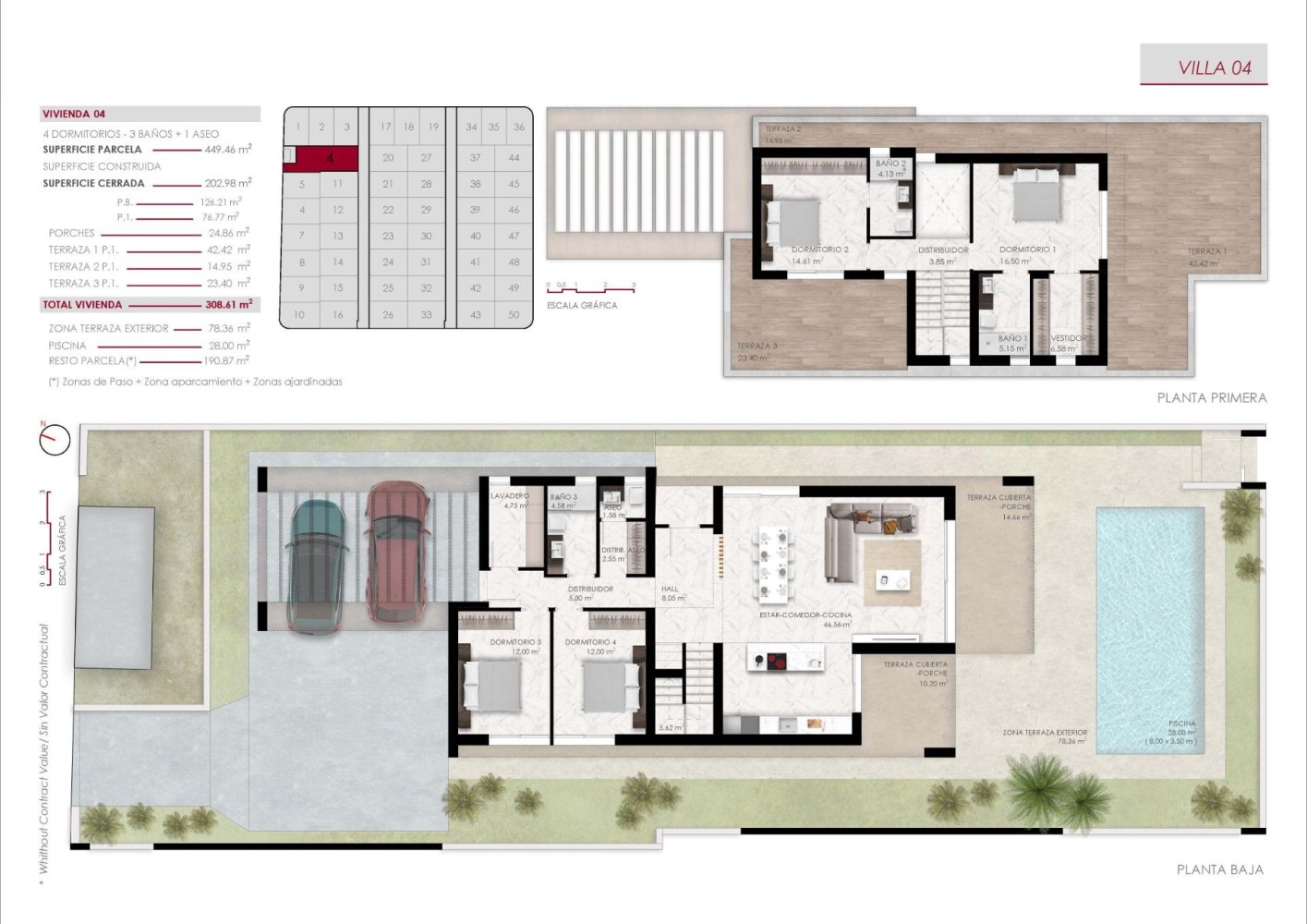 Villa en Ciudad Quesada, Alicante, España 4 dormitorios, 202 m2 No. 199705