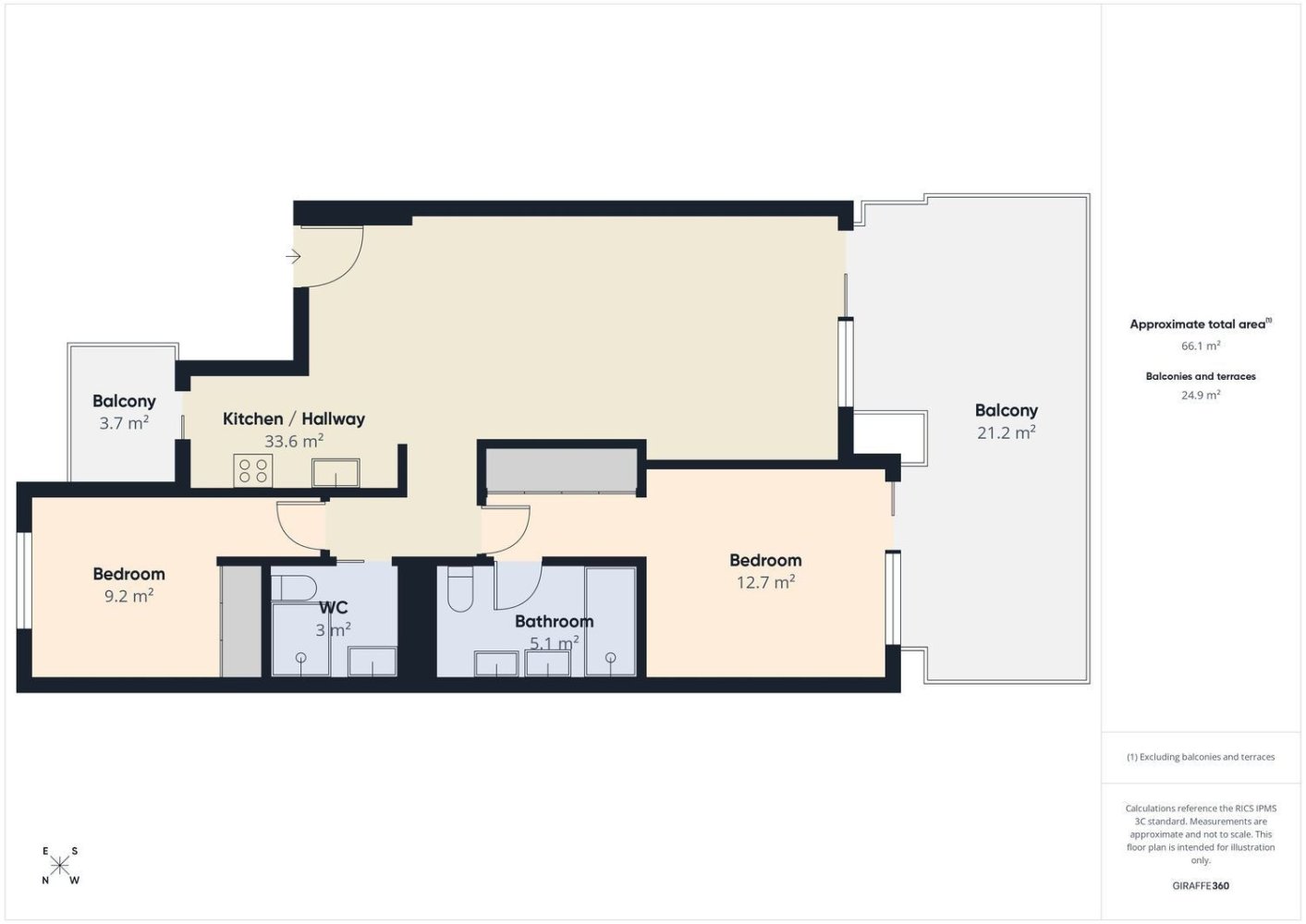 Apartamento en Benidorm, Alicante, España 2 dormitorios, 105 m2 No. 197961