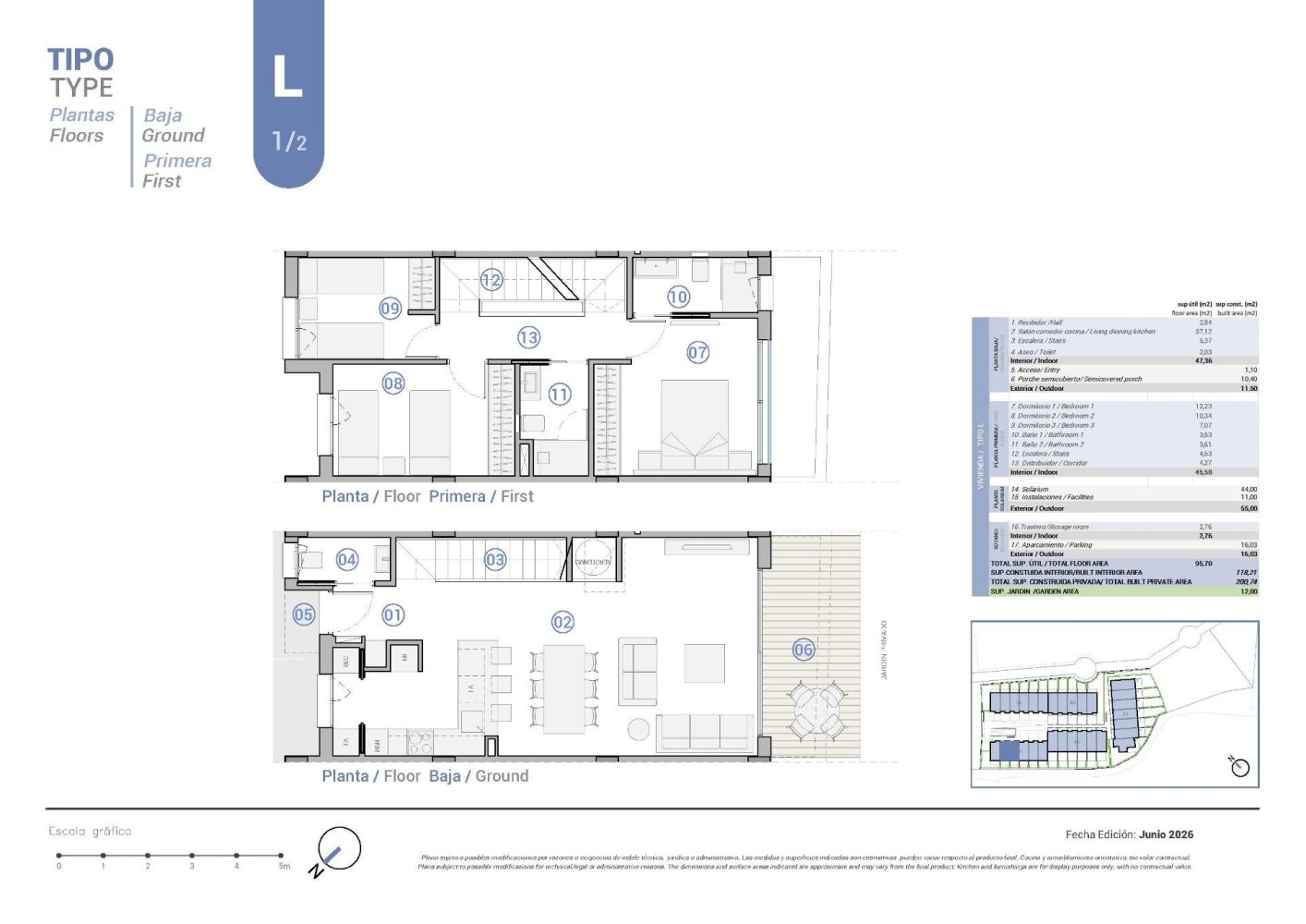 Duplex a El Campello, Alicante, Spagna 3 camere da letto, 118 mq. N° 197566
