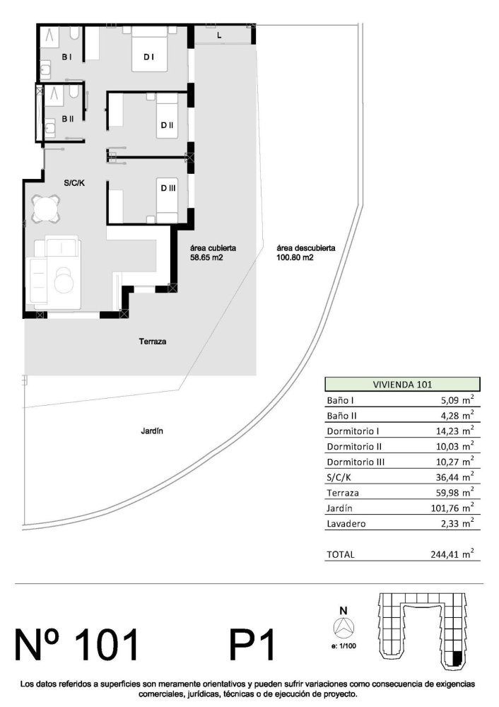Apartament w San Miguel de Salinas, Alicante, Hiszpania 3 sypialnie, 80 mkw. nr 198379