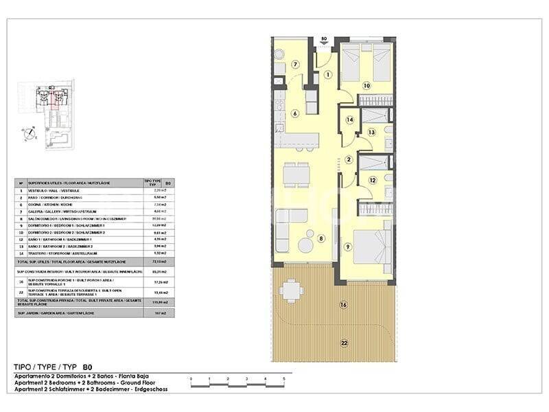 Huoneisto Capdepera, Mallorca, Espanja 2 makuuhuonetta, 85 m2 No. 198073