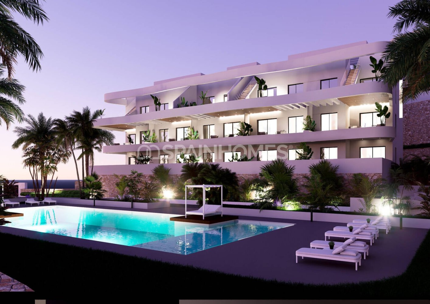Kattohuoneisto Finestrat, Alicante, Espanja 2 makuuhuonetta, 150 m2 No. 120985