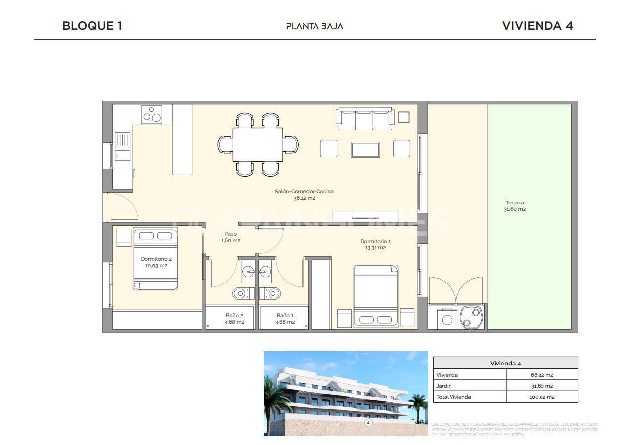 Kattohuoneisto Finestrat, Alicante, Espanja 2 makuuhuonetta, 150 m2 No. 120985