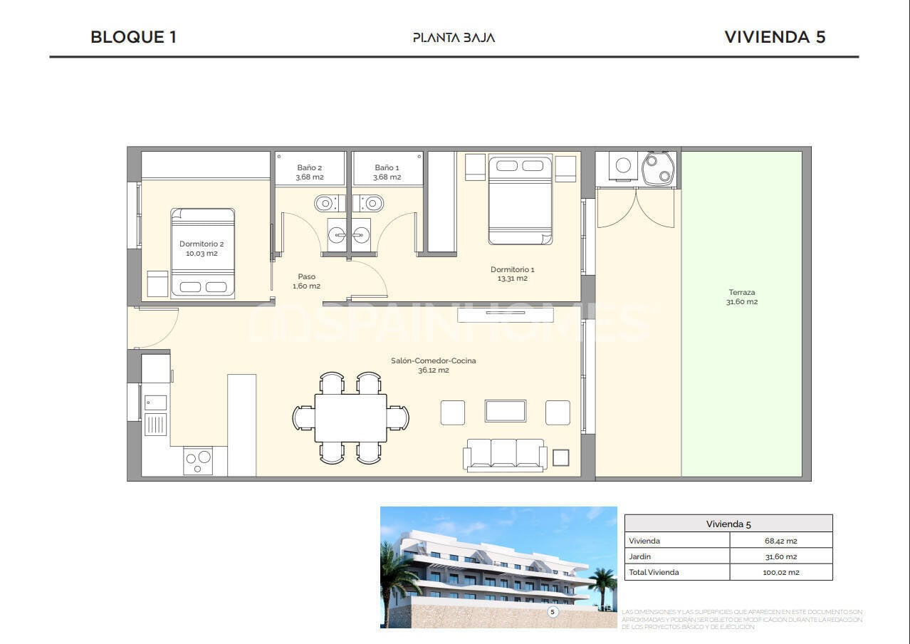 Kattohuoneisto Finestrat, Alicante, Espanja 2 makuuhuonetta, 150 m2 No. 120985