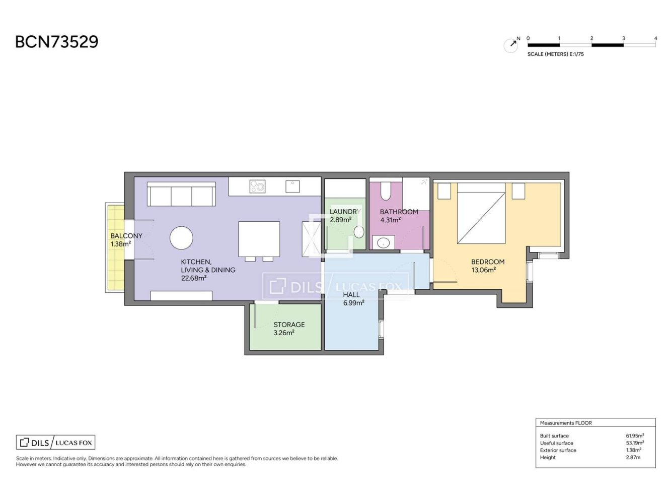 Apartament w Barcelona, Hiszpania 1 sypialnia, 56 mkw. nr 198481