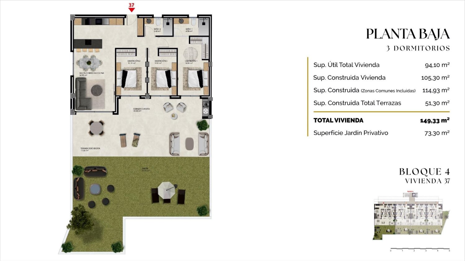 Apartament w Finestrat, Alicante, Hiszpania 3 sypialnie, 105 mkw. nr 190849