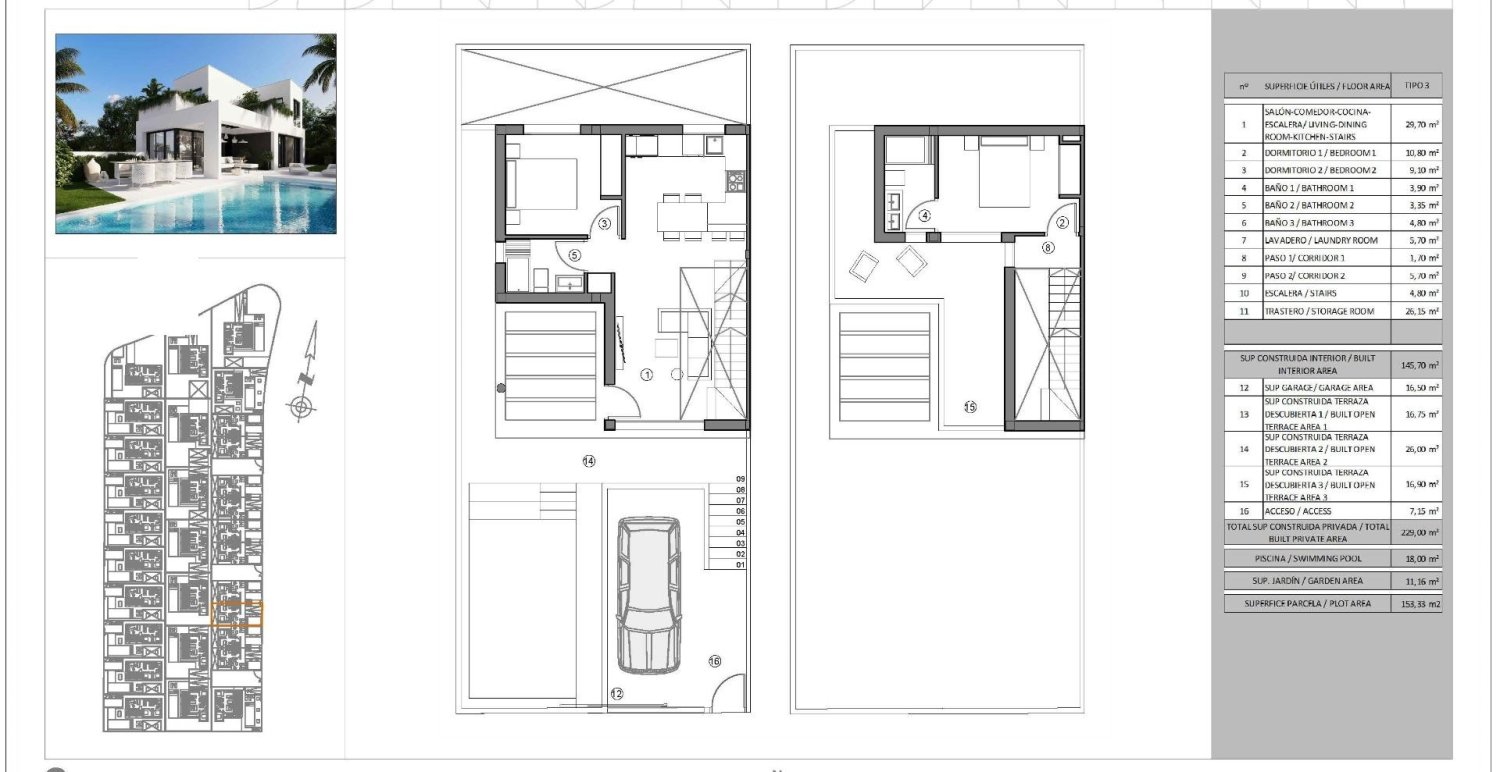 Villa à Finestrat, Alicante, Espagne 3 chambres, 212 m2 No. 197488