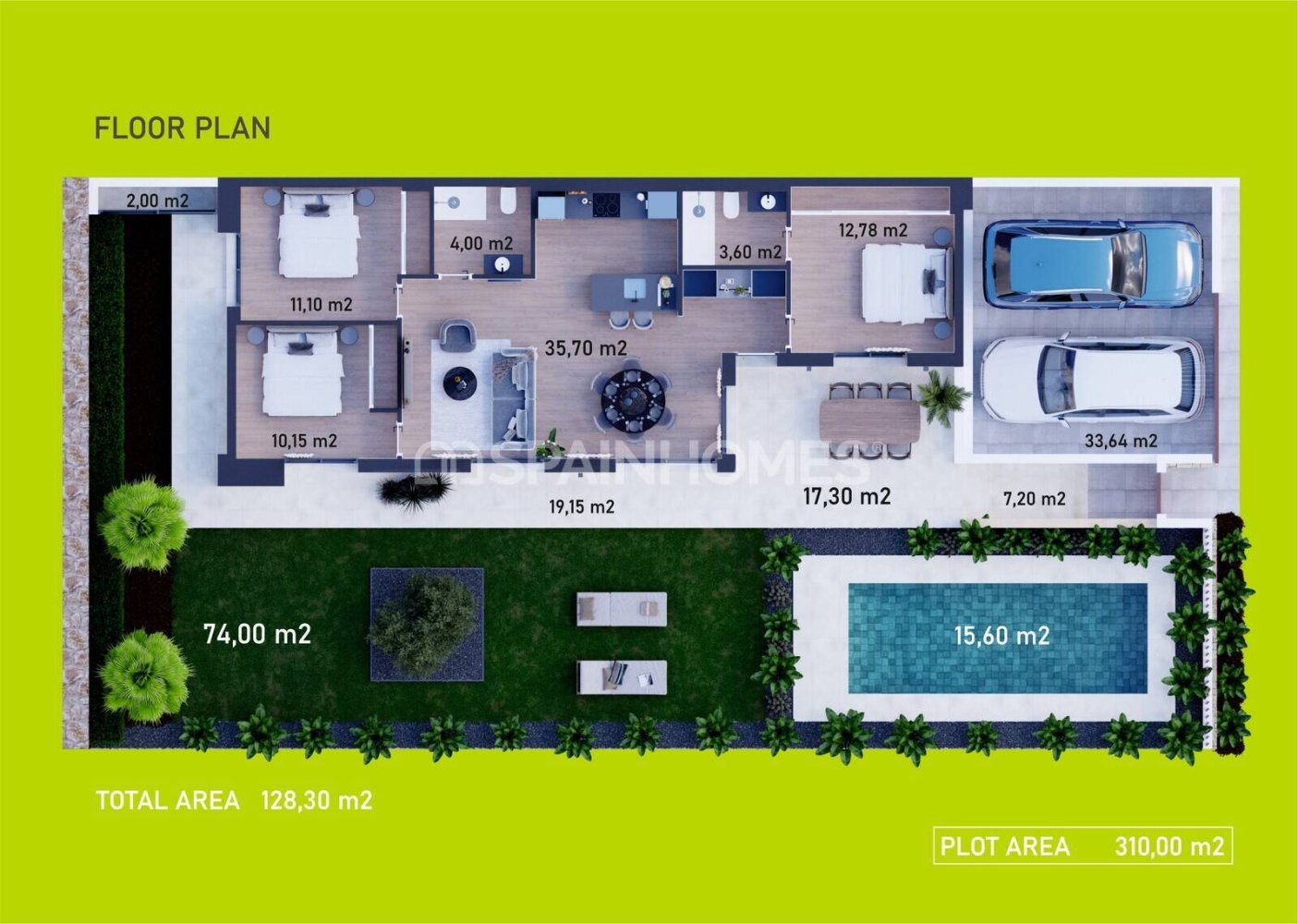 Huvila Finestrat, Alicante, Espanja 3 makuuhuonetta, 94 m2 No. 146461