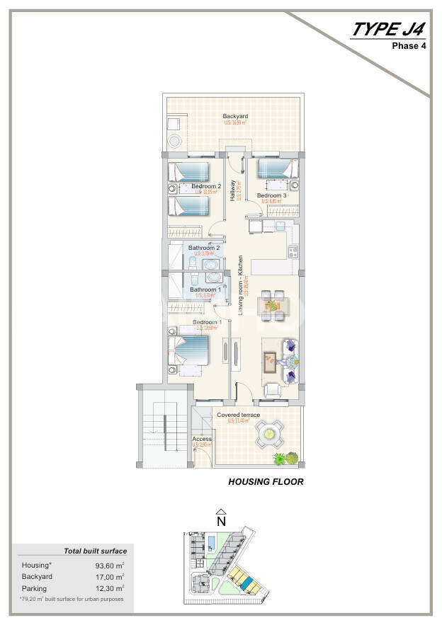 Квартира в Торревьеха, Аликанте, Испания 3 спальни, 95м2 №164562