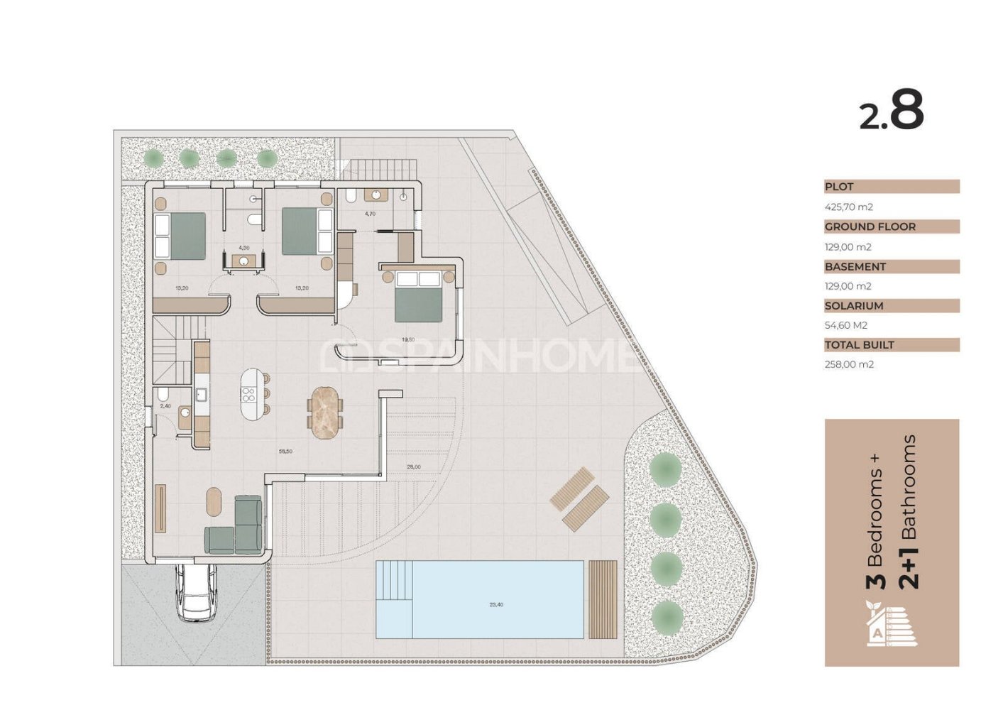 Huvila Algorfa, Alicante, Espanja 3 makuuhuonetta, 116 m2 No. 198074
