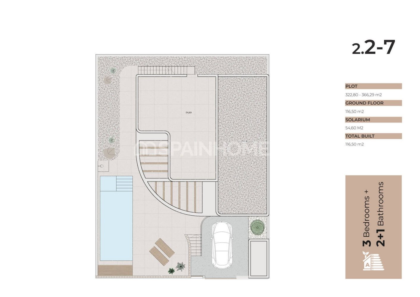 Huvila Algorfa, Alicante, Espanja 3 makuuhuonetta, 116 m2 No. 198074