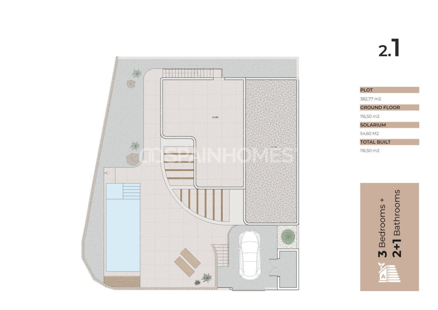 Huvila Algorfa, Alicante, Espanja 3 makuuhuonetta, 116 m2 No. 198074