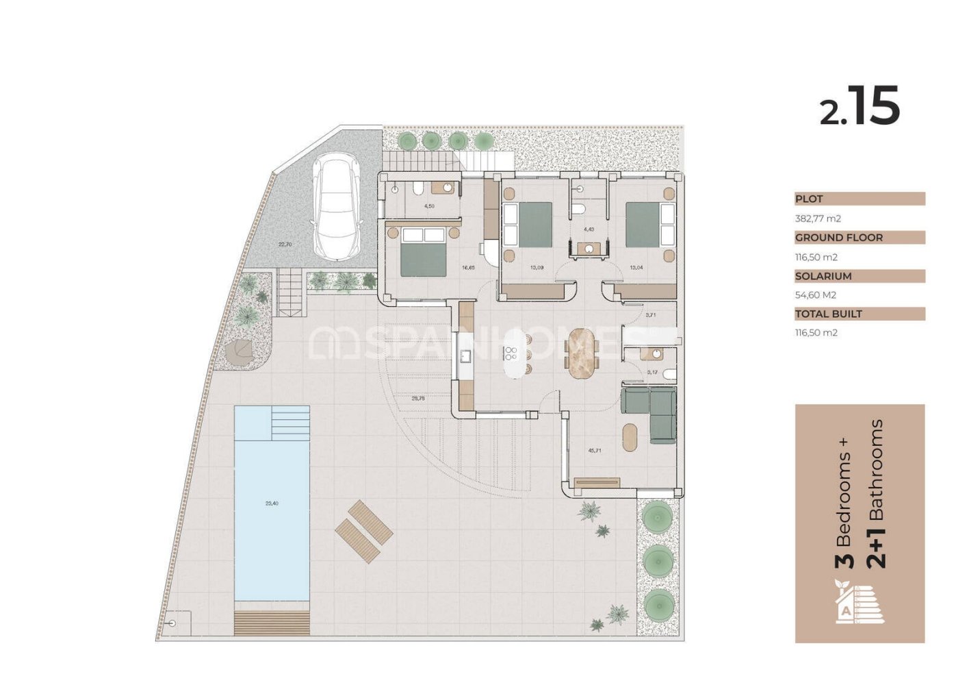 Huvila Algorfa, Alicante, Espanja 3 makuuhuonetta, 116 m2 No. 198074