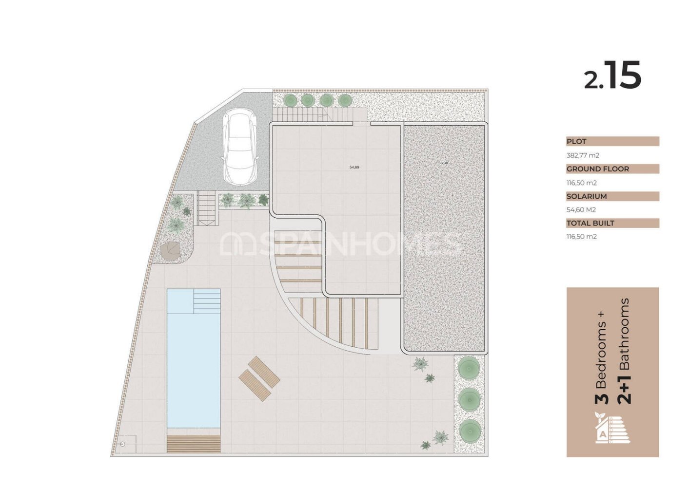 Huvila Algorfa, Alicante, Espanja 3 makuuhuonetta, 116 m2 No. 198074