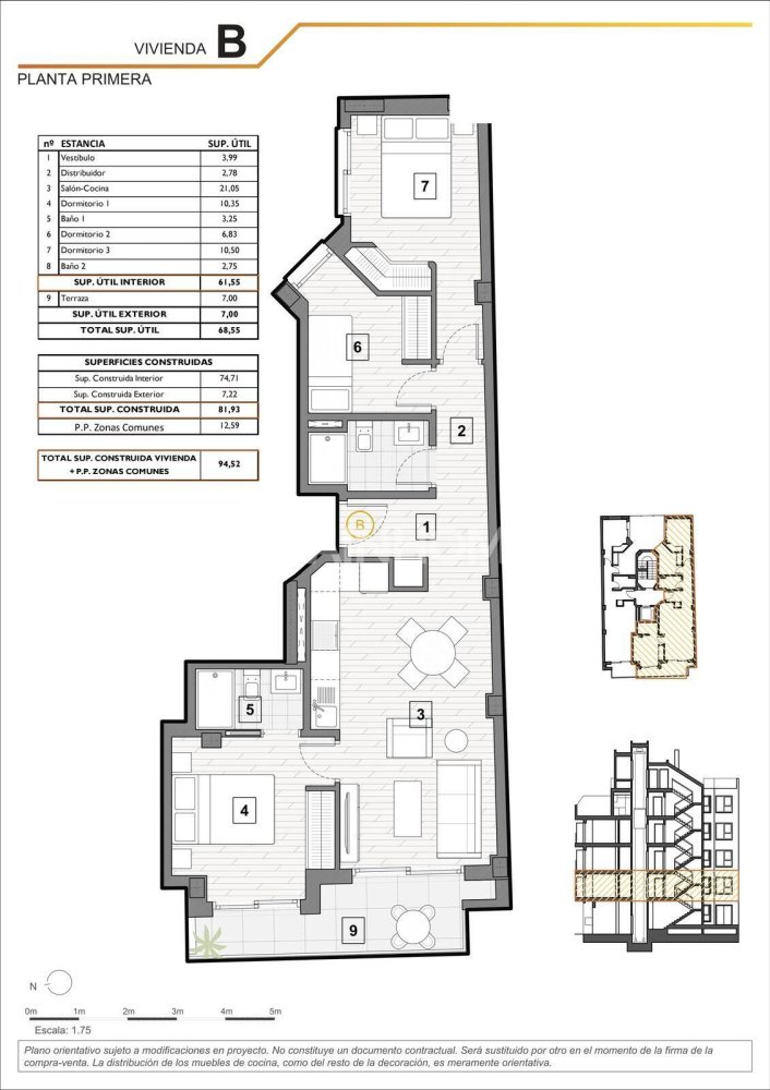 Penthouse in Guardamar del Segura, Alicante, Spain 2 bedrooms, 62 sq.m. No. 198071
