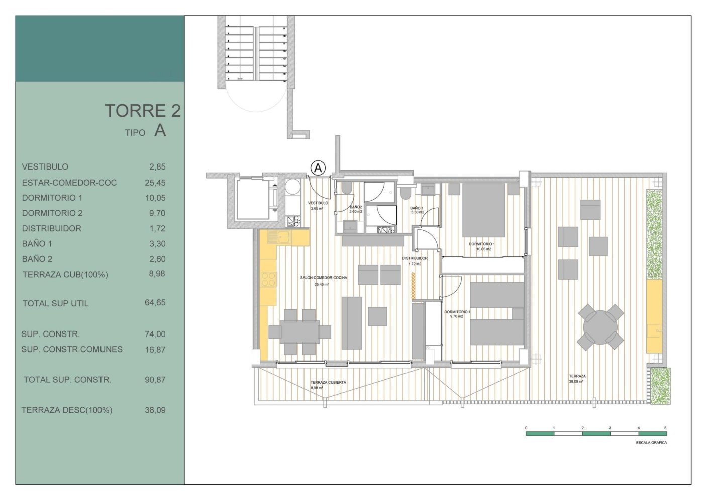 Apartament w Guardamar del Segura, Alicante, Hiszpania 2 sypialnie, 74 mkw. nr 198220