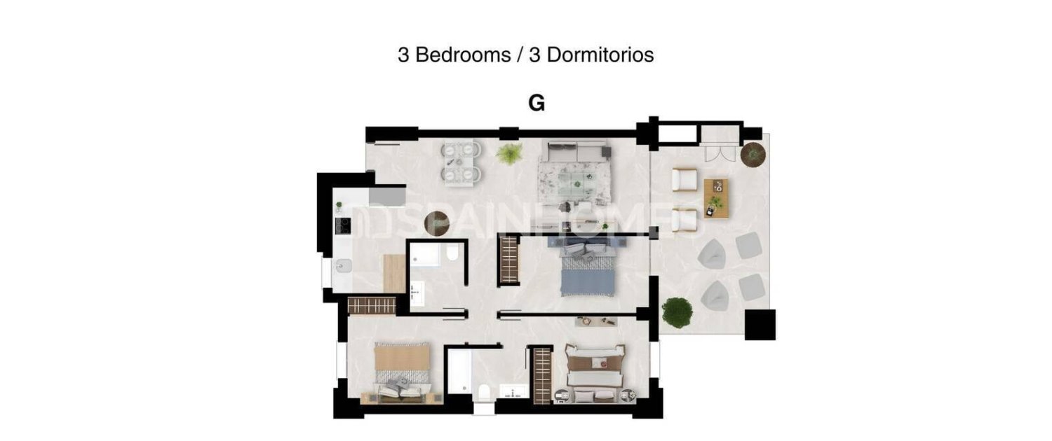 Huoneisto Mijas, Malaga, Espanja 3 makuuhuonetta, 98 m2 No. 168001