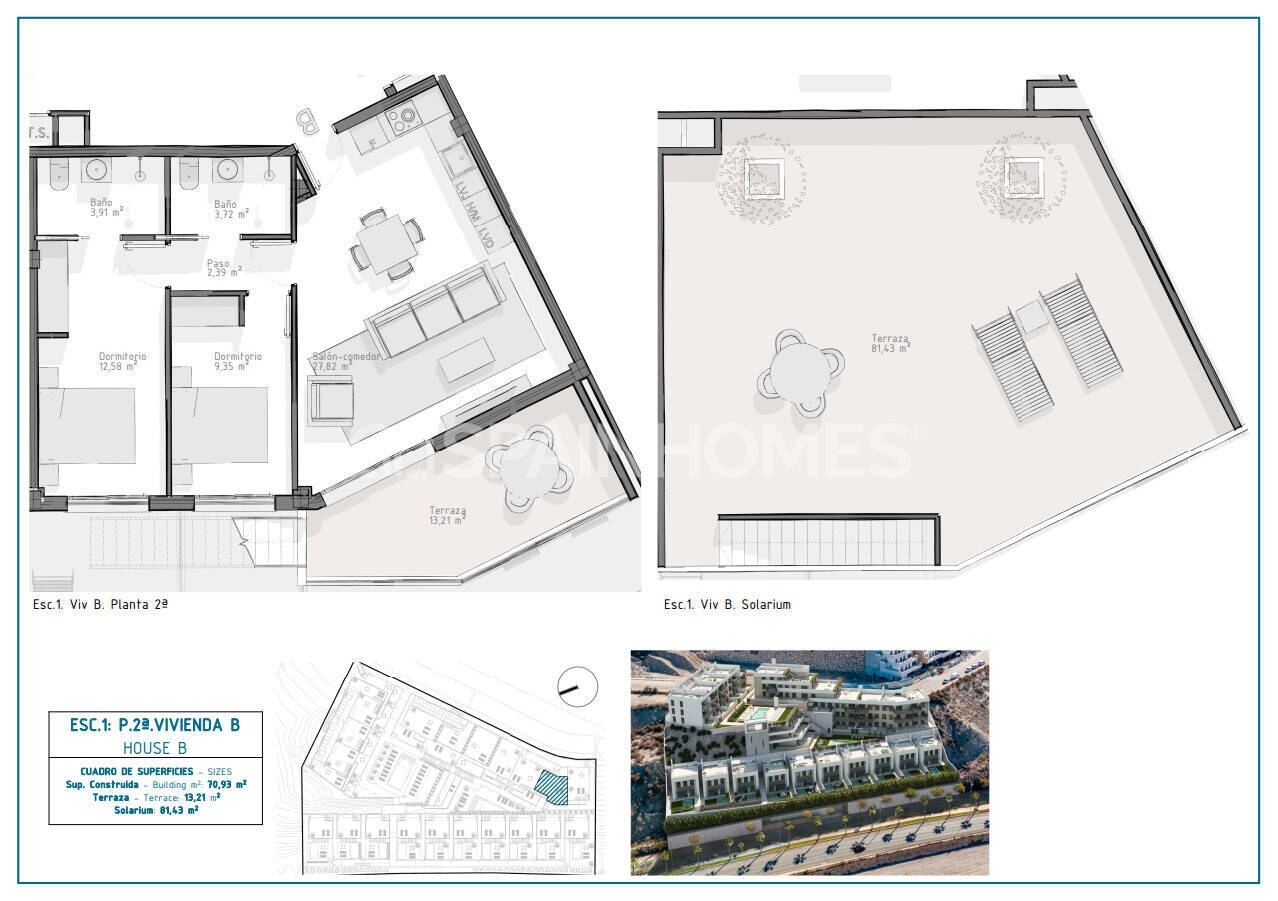 Appartamento a Aguilas, Murcia, Spagna 2 camere da letto, 81 mq. N° 121087