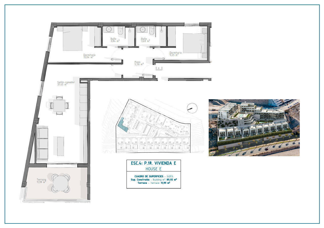 Appartamento a Aguilas, Murcia, Spagna 2 camere da letto, 81 mq. N° 121087