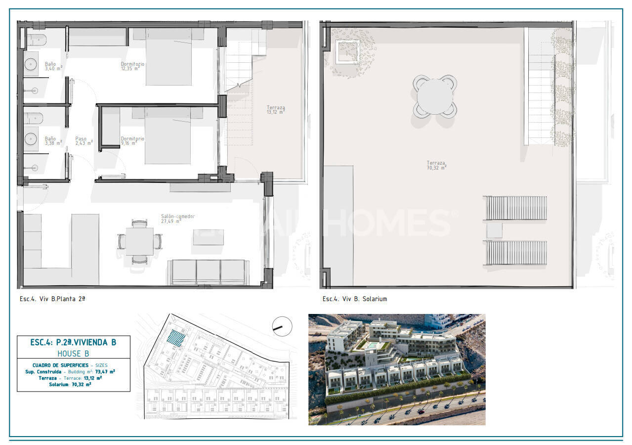 Appartamento a Aguilas, Murcia, Spagna 2 camere da letto, 81 mq. N° 121087