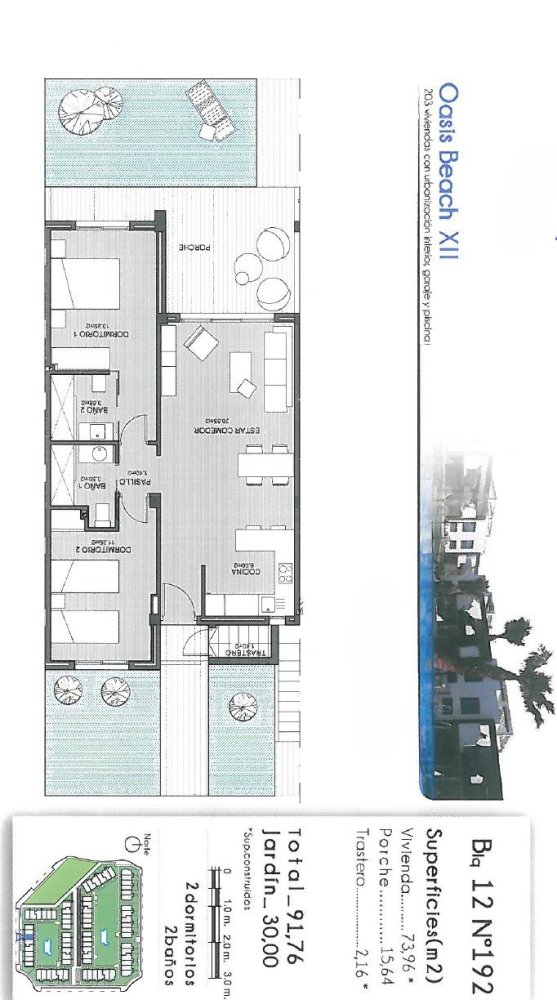 Apartament w Guardamar del Segura, Alicante, Hiszpania 2 sypialnie, 84 mkw. nr 199776