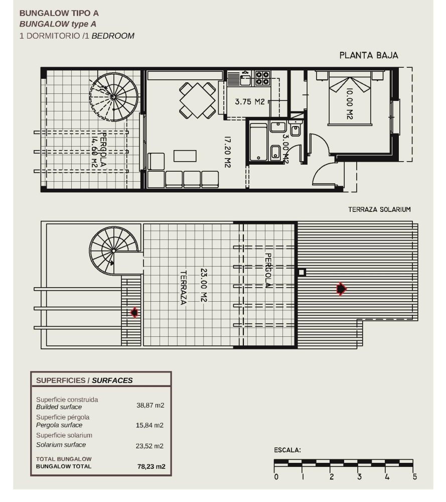 Bungalow i Calpe, Alicante, Spanien 1 sovrum, 43 kvm. Nr. 198458