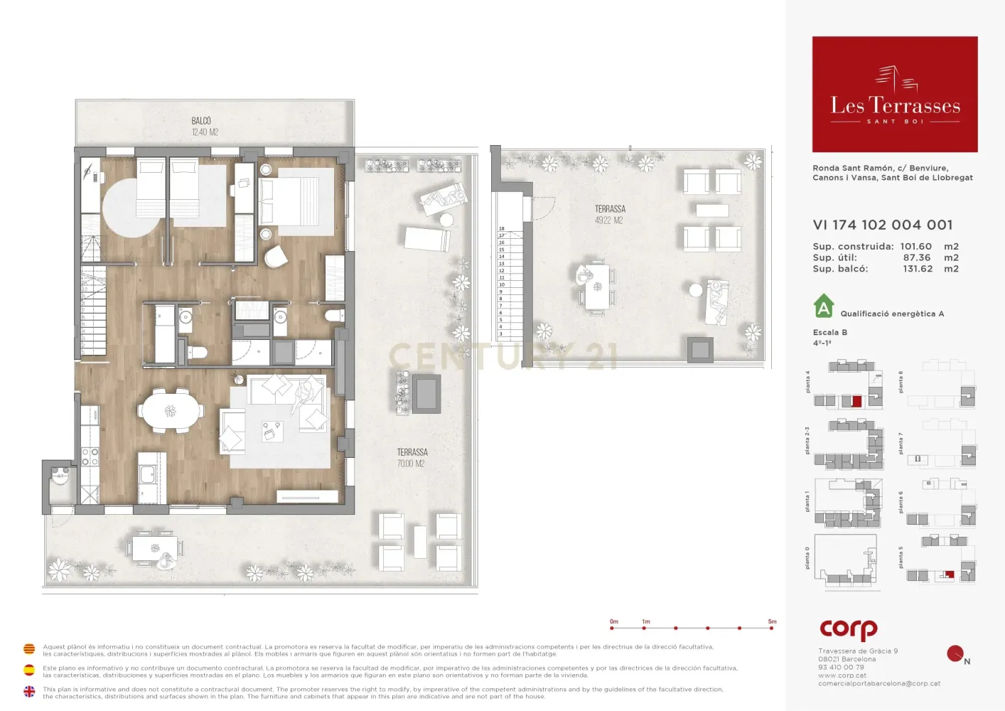 Appartamento a Sant Boi de Llobregat, Barcelona, Spagna 3 camere da letto, 101.6 mq. N° 197541