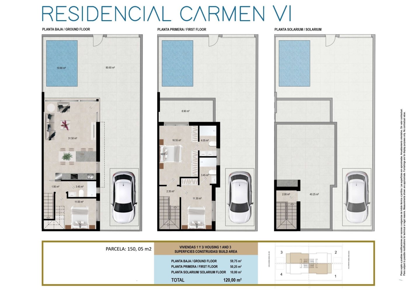 Townhouse à Santiago de la Ribera, Murcia, Espagne 3 chambres, 120 m2 No. 188524