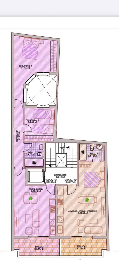 Penthauss Torrevieja, Alicante, Spānijā 2 istabas, 60 m2 Nr. 139018