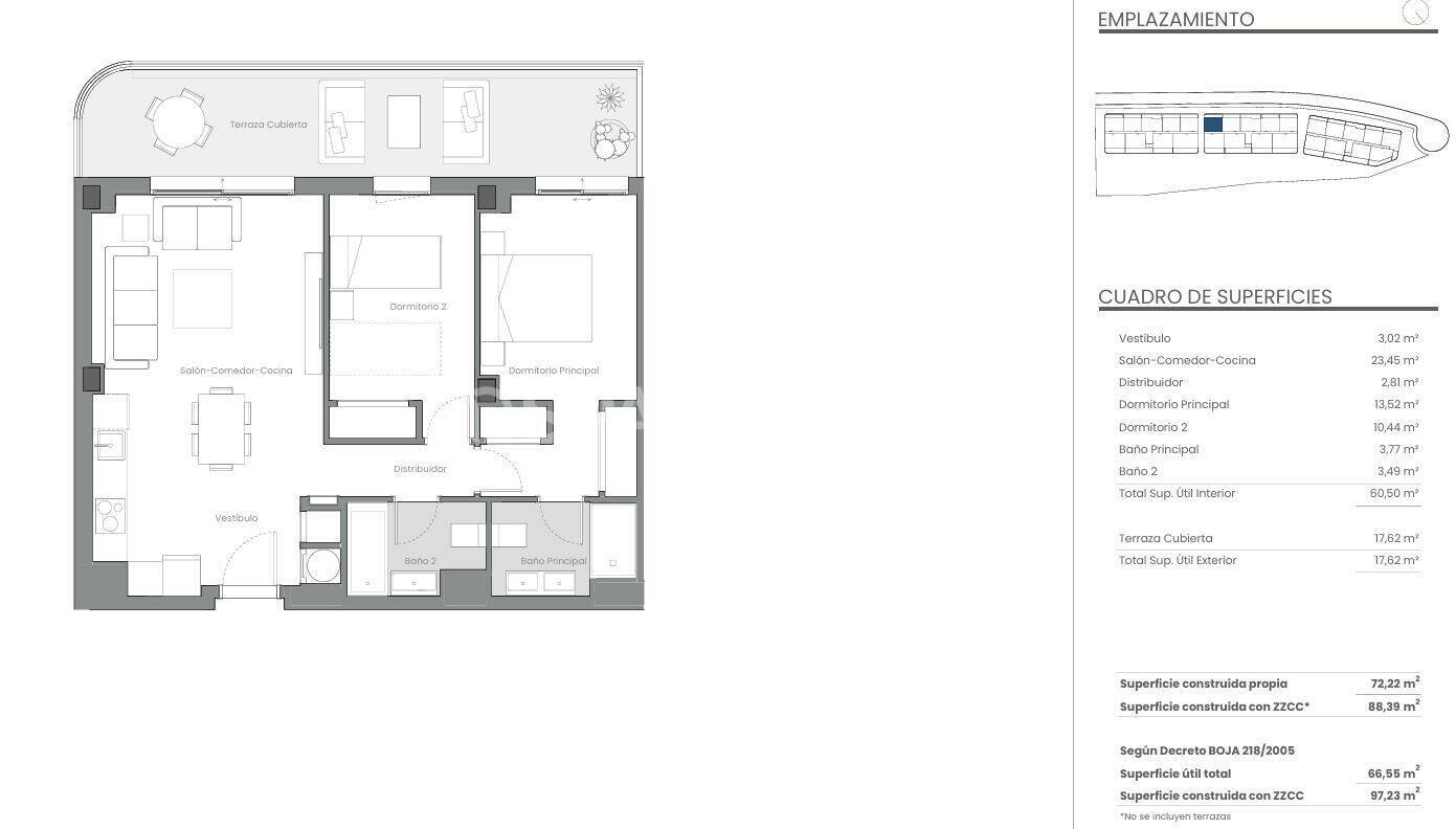 Apartment in Estepona, Malaga, Spain 2 bedrooms, 56 sq.m. No. 197124